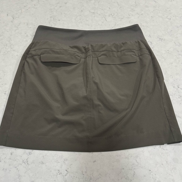 Athleta Women's Soho Skort Skirt Pickleball Golf Pockets Athletic Olive Green - Picture 4 of 12